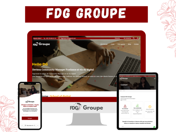 FDG Groupe – Création site web Bamako