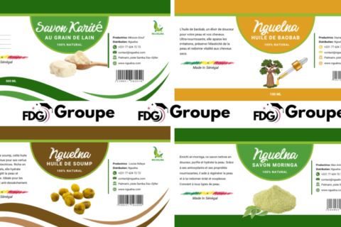 Nguelna – Design d&rsquo;Étiquettes pour Superette