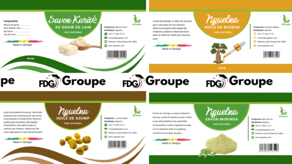 Nguelna – Design d&rsquo;Étiquettes pour Superette