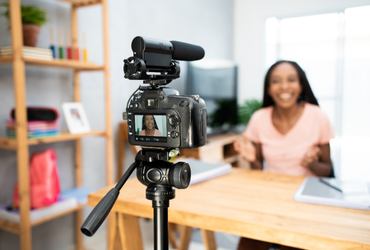 Blue and White Online School Logo